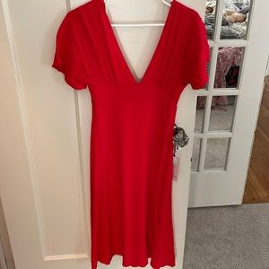 Privacy Please Red MIDI dress